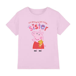 Peppa Pig Childrens/Kids Big Sister T-Shirt - 12-13 Years, Light Pink
