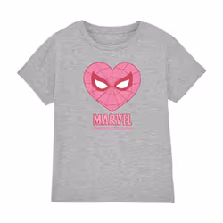Spider-Man Childrens/Kids Heart T-Shirt - 9-10 Years, Sport Heather
