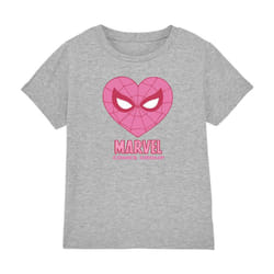Spider-Man Childrens/Kids Heart T-Shirt - 9-10 Years, Sport Heather