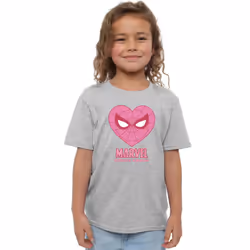 Spider-Man Childrens/Kids Heart T-Shirt - 9-10 Years, Sport Heather