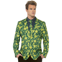 Smiffys Mens Shamrock Blazer - XL, Green
