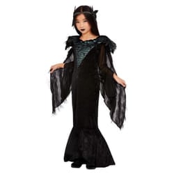 Smiffys Girls Deluxe Raven Princess Costume Set - 7-9 Years, Black
