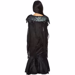 Smiffys Girls Deluxe Raven Princess Costume Set - 7-9 Years, Black