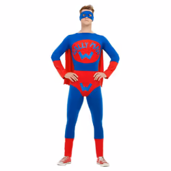 Smiffys Mens Wallyman Costume Set - L, Blue/Red
