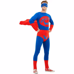 Smiffys Mens Wallyman Costume Set - L, Blue/Red