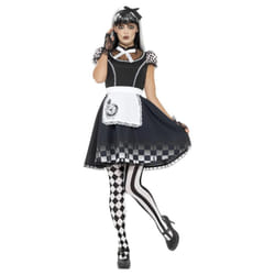 Smiffys Womens/Ladies Alice Gothic Costume Set - XS, Black/White