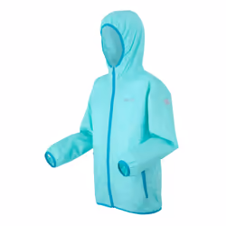 Regatta Great Outdoors Childrens/Kids Lever II Packaway Rain Jacket - 14-15 Years, Aruba Blue/Exotic Plume
