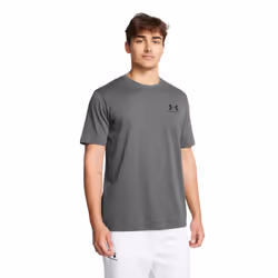 Under Armour Mens Sportstyle Short-Sleeved T-Shirt - M, Castle Rock Grey/Black