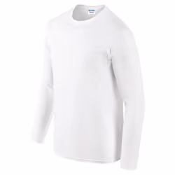 Gildan Unisex Adult Softstyle Long-Sleeved T-Shirt - 3XL, White