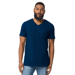 Gildan Mens Softstyle V Neck T-Shirt - 3XL, Navy