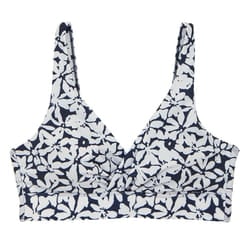 Regatta Womens/Ladies Paloma Large Floral Bikini Top - 18 UK, Navy/White