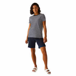 Regatta Womens/Ladies Bayletta Striped T-Shirt - 18 UK, Navy/White