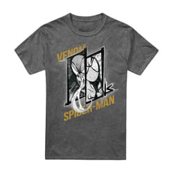 Spider-Man Mens Vs Venom T-Shirt - XL, Vintage Black