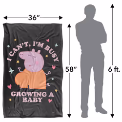 Peppa Pig Busy Growing A Baby Mummy Pig Blanket