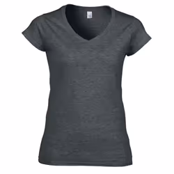Gildan Womens/Ladies Softstyle Heather V Neck T-Shirt - XL, Dark Heather