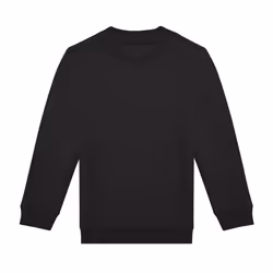 B&C Childrens/Kids ID.332 Crew Neck Sweatshirt - 12-13 Years, Black