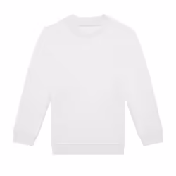 B&C Childrens/Kids ID.332 Crew Neck Sweatshirt - 12-13 Years, White