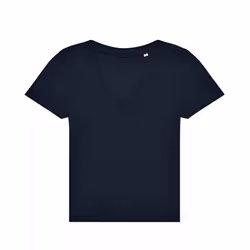 B&C Womens/Ladies #E150 V Neck T-Shirt - XS, Navy