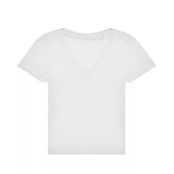 B&C Womens/Ladies #E150 V Neck T-Shirt - XS, White