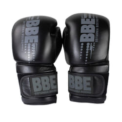 BBE Unisex Adult Leather Boxing Gloves - 454g, Black