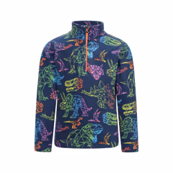 Mountain Warehouse Childrens/Kids Pursuit Dinosaur Half Zip Fleece Top - 3-4 Years, Navy