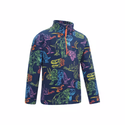 Mountain Warehouse Childrens/Kids Pursuit Dinosaur Half Zip Fleece Top - 3-4 Years, Navy