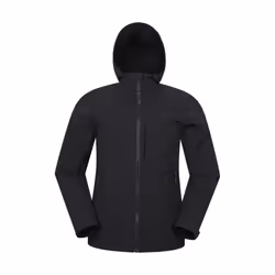 Mountain Warehouse Mens Retreat Packable Soft Shell Jacket - 3XL, Black