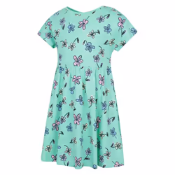 Mountain Warehouse Girls Essentials Lora Floral Dress - 5-6 Years, Pale Green