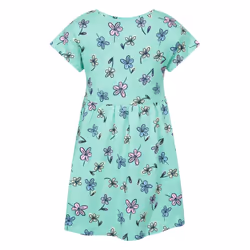 Mountain Warehouse Girls Essentials Lora Floral Dress - 7-8 Years, Pale Green