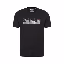 Mountain Warehouse Mens Mountain Peaks T-Shirt - XS, Jet Black