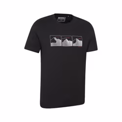Mountain Warehouse Mens Mountain Peaks T-Shirt - XS, Jet Black