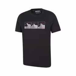 Mountain Warehouse Mens Mountain Peaks T-Shirt - XS, Jet Black