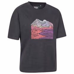Mountain Warehouse Womens/Ladies Landscape Boxy T-Shirt - 10 UK, Charcoal