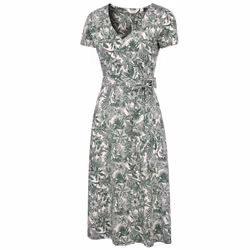 Mountain Warehouse Womens/Ladies Santorini Floral Wrap Midi Dress - 16 UK, Khaki Green