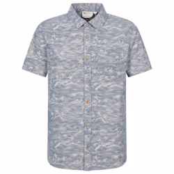 Mountain Warehouse Mens Tropical Floral Short-Sleeved Shirt - L, Corn Blue