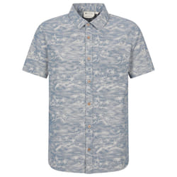 Mountain Warehouse Mens Tropical Floral Short-Sleeved Shirt - L, Corn Blue