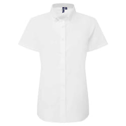 Premier Womens/Ladies Supreme Oxford Short-Sleeved Formal Shirt - XXL, White