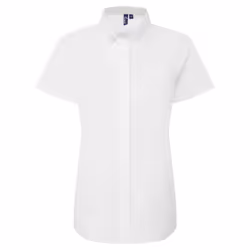 Premier Womens/Ladies Supreme Oxford Short-Sleeved Formal Shirt - XXS, White