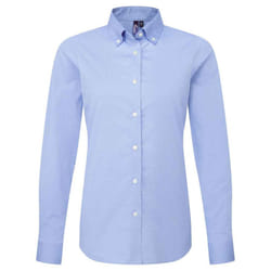 Premier Womens/Ladies Supreme Oxford Long-Sleeved Formal Shirt - XL, Oxford Blue