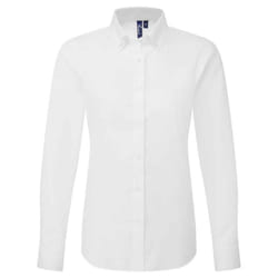 Premier Womens/Ladies Supreme Oxford Long-Sleeved Formal Shirt - XS, White