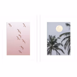 Victoria Frost Birds In The Sky/Full Moon Framed Print Set (Pack of 2)