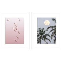 Victoria Frost Birds In The Sky/Full Moon Framed Print Set (Pack of 2)
