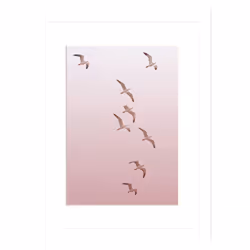 Victoria Frost Birds In The Sky/Full Moon Framed Print Set (Pack of 2)