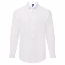 Premier Mens Supreme Oxford Long-Sleeved Formal Shirt - 3XL, White