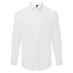 Premier Mens Supreme Oxford Long-Sleeved Formal Shirt - 3XL, White