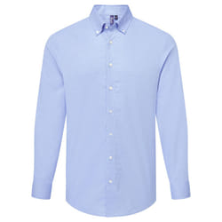 Premier Mens Supreme Oxford Long-Sleeved Formal Shirt - XL, Blue Oxford