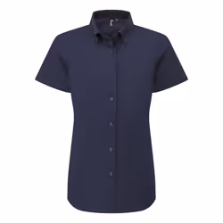 Premier Womens/Ladies Supreme Oxford Short-Sleeved Formal Shirt - 4XL, Navy