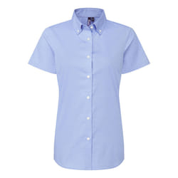 Premier Womens/Ladies Supreme Oxford Short-Sleeved Formal Shirt - XL, Oxford Blue