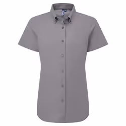 Premier Womens/Ladies Supreme Oxford Short-Sleeved Formal Shirt - XXS, Steel Grey