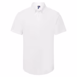 Premier Mens Supreme Oxford Short-Sleeved Formal Shirt - S, White
